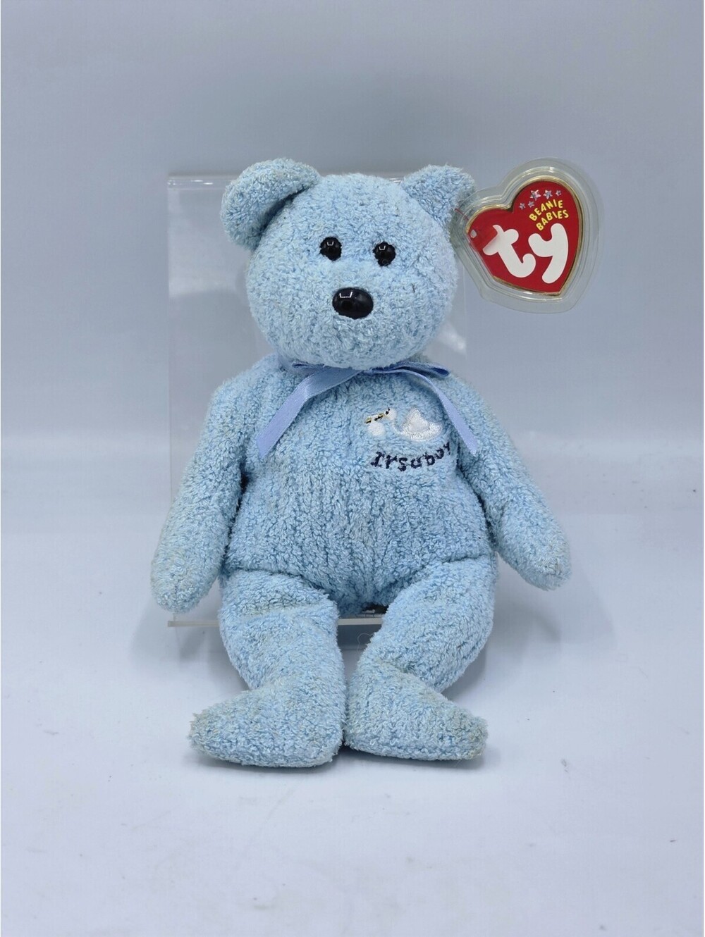 Ty Beanie Baby BABY BOY the Teddy Bear (Stork & It's a Boy)  Stuffed Toy
